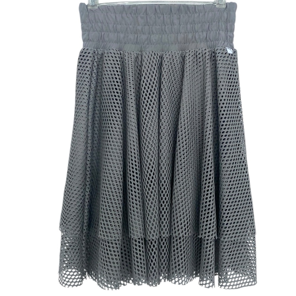Puma En Pointe Gray Mesh Active Layered Skirt